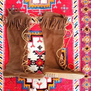 Minnetonka calf high boots